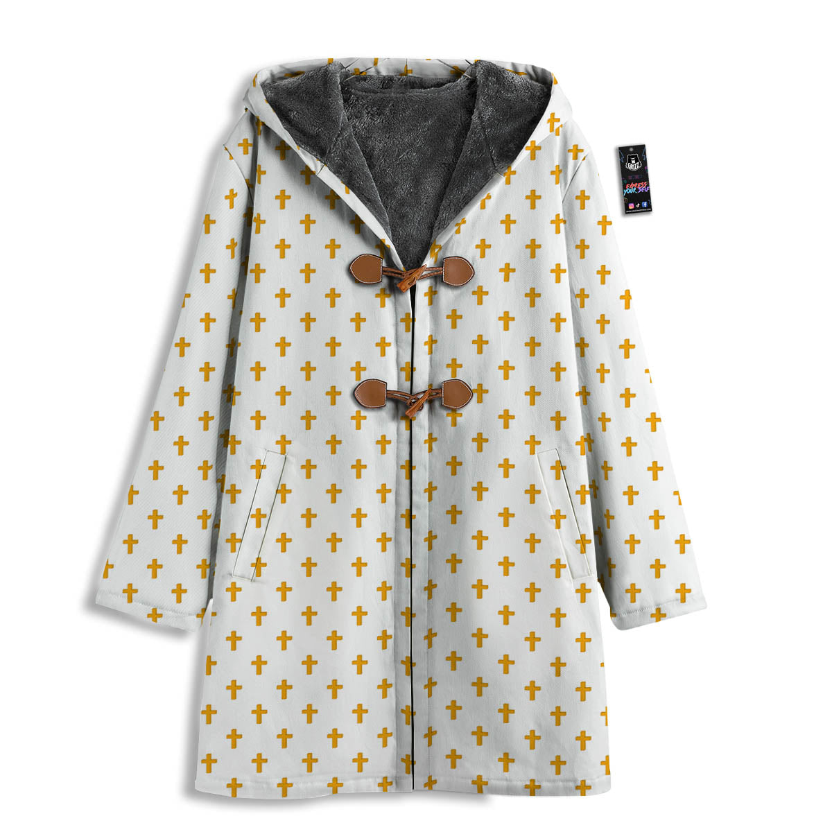 Orthodox Cross Print Pattern Men's Windbreaker Jacket-grizzshop