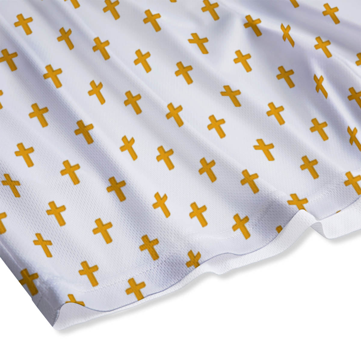 Orthodox Cross Print Pattern Mesh Shorts-grizzshop