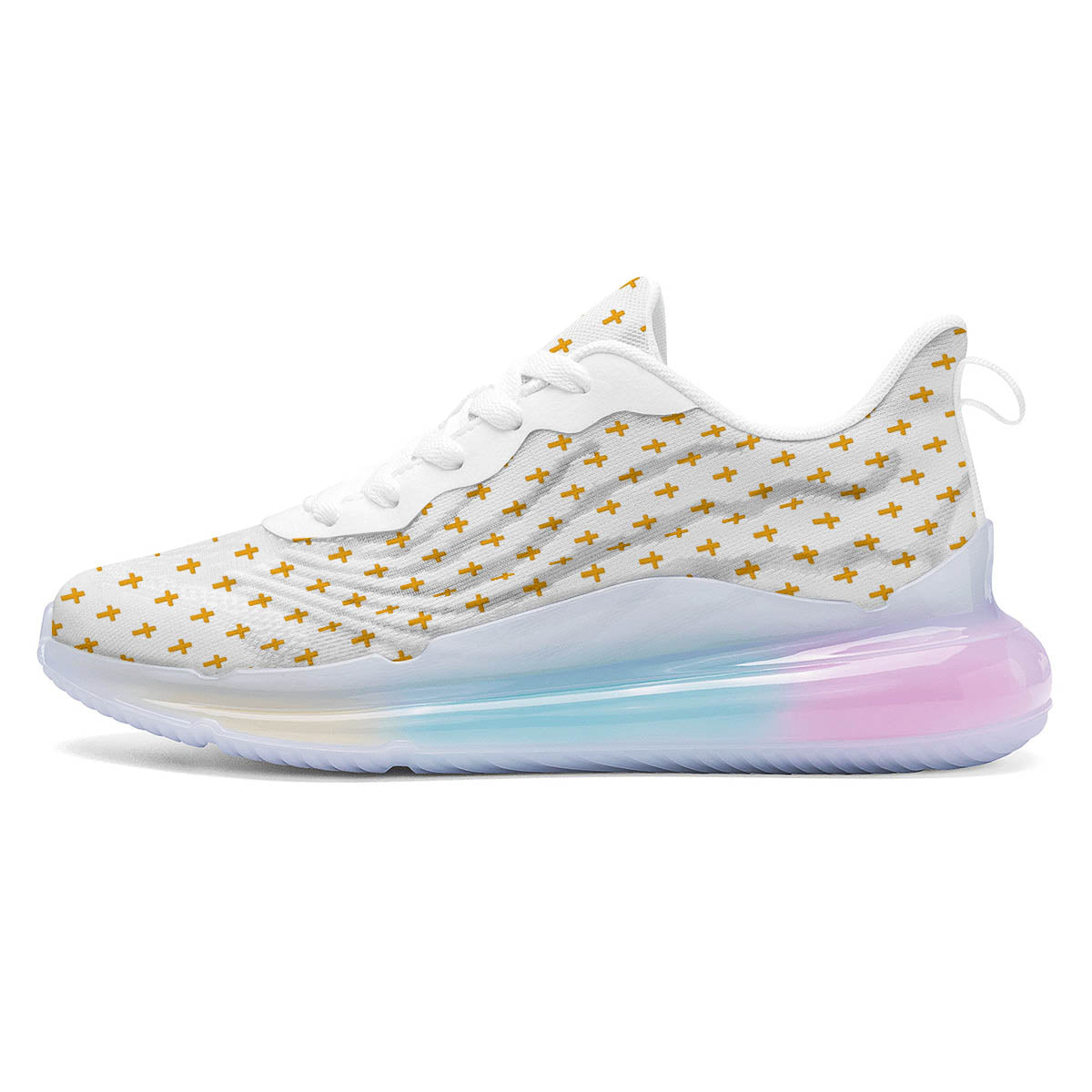 Orthodox Cross Print Pattern Running Sneakers-grizzshop
