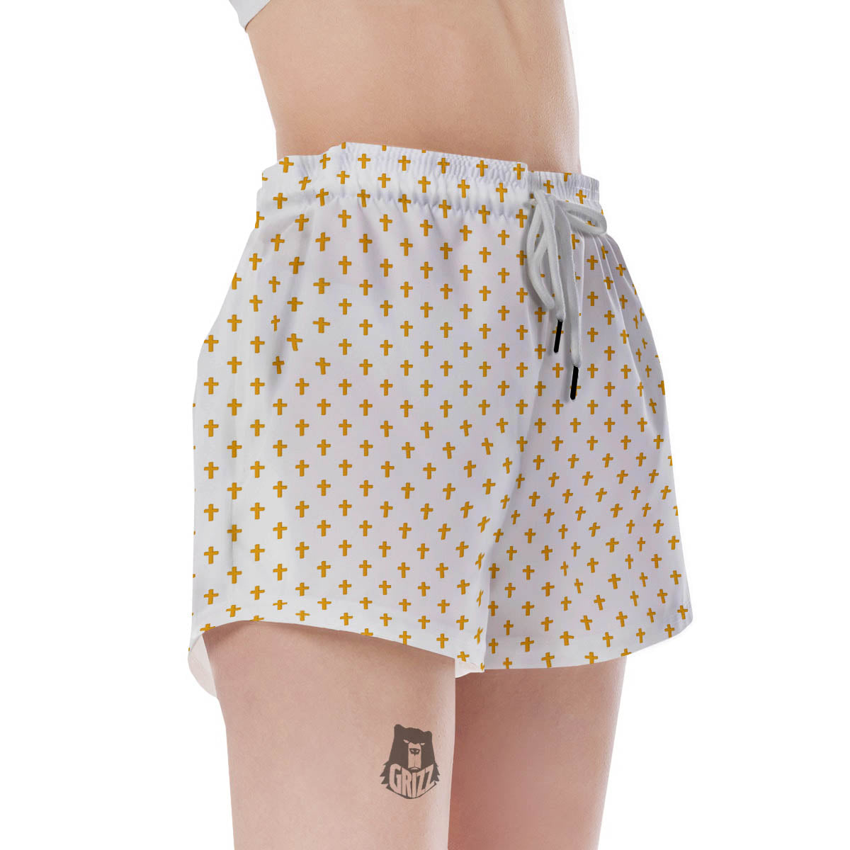 Orthodox Cross Print Pattern Women's Shorts-grizzshop