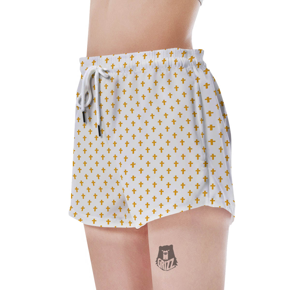 Orthodox Cross Print Pattern Women's Shorts-grizzshop