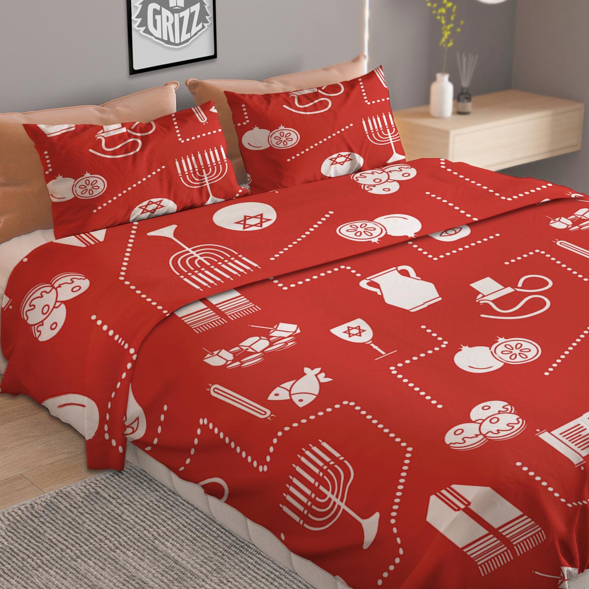 Orthodox Print Pattern Duvet Cover Bedding Set-grizzshop