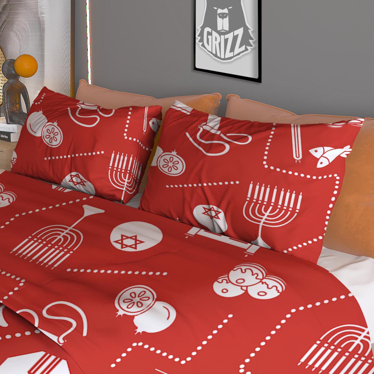 Orthodox Print Pattern Duvet Cover Bedding Set-grizzshop