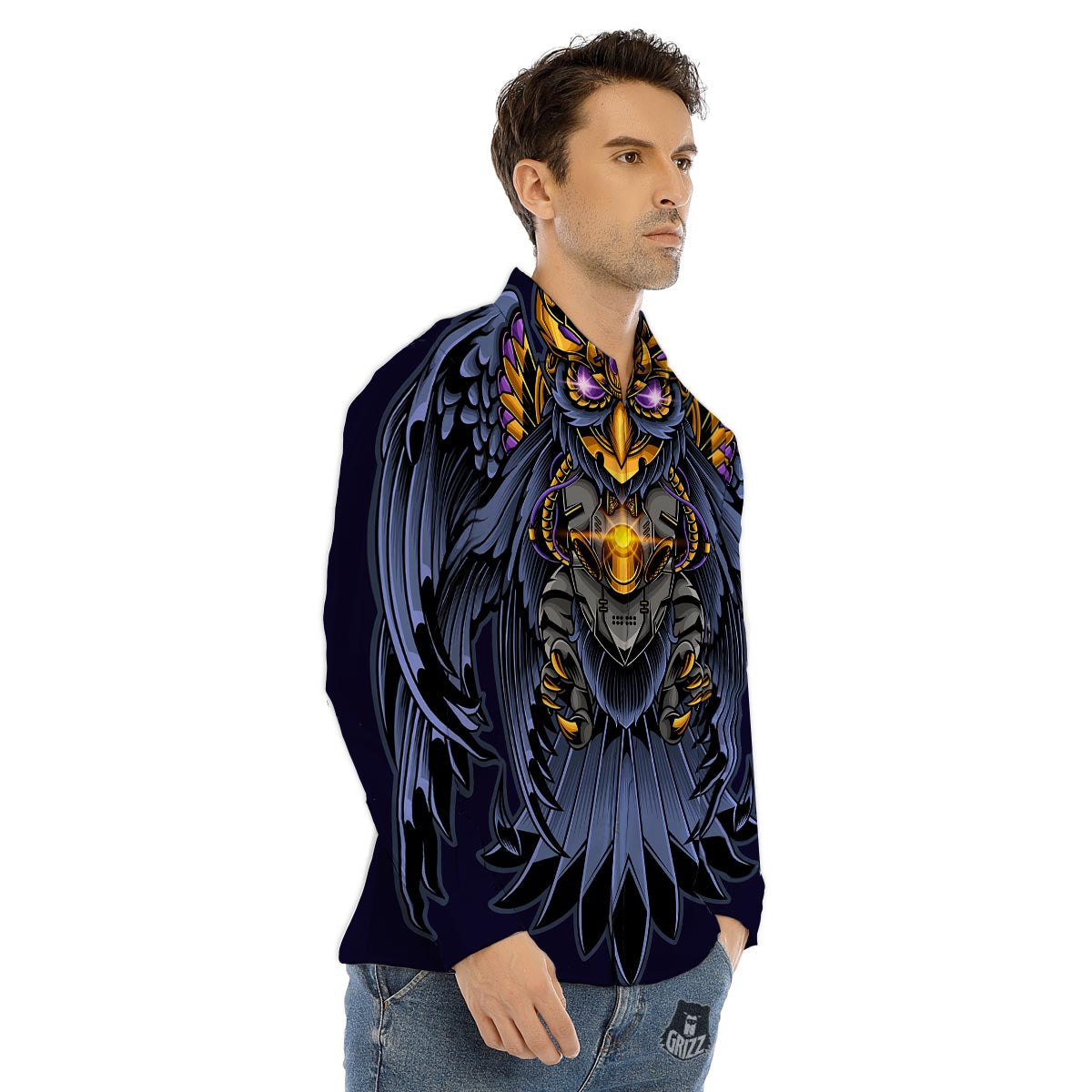 Orthodox Print Pattern Men's Dress Shirts-grizzshop
