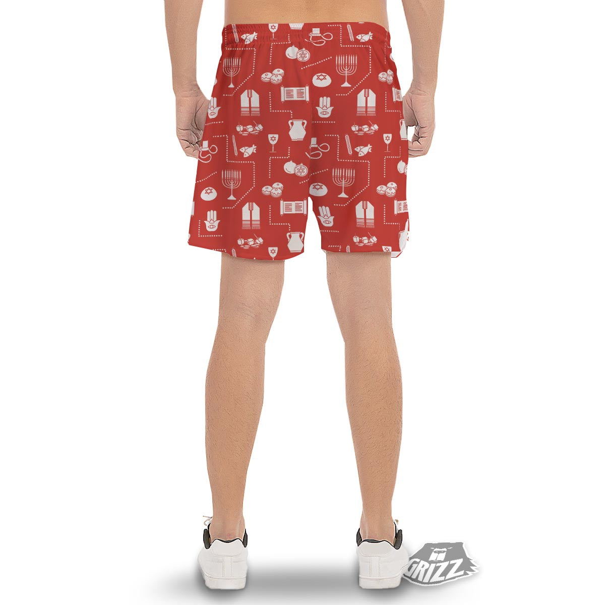 Orthodox Print Pattern Men's Gym Shorts-grizzshop