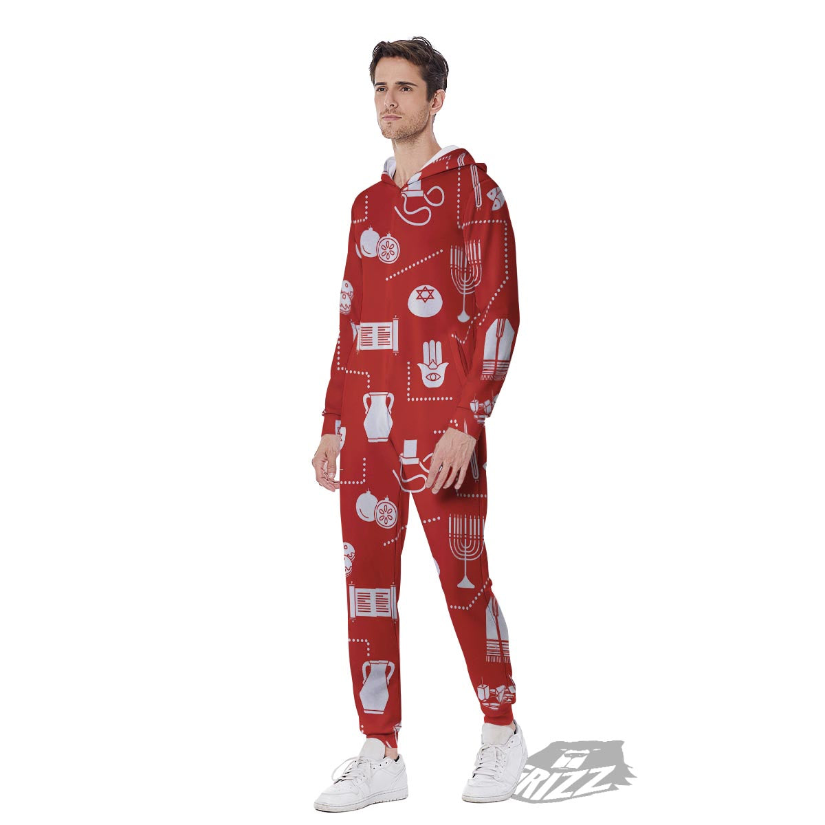 Orthodox Print Pattern Men's Jumpsuit-grizzshop
