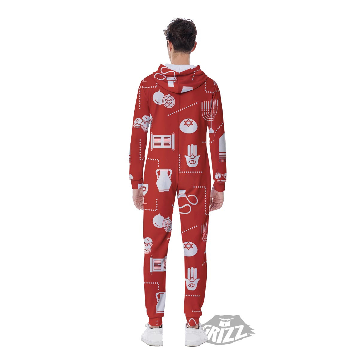 Orthodox Print Pattern Men's Jumpsuit-grizzshop