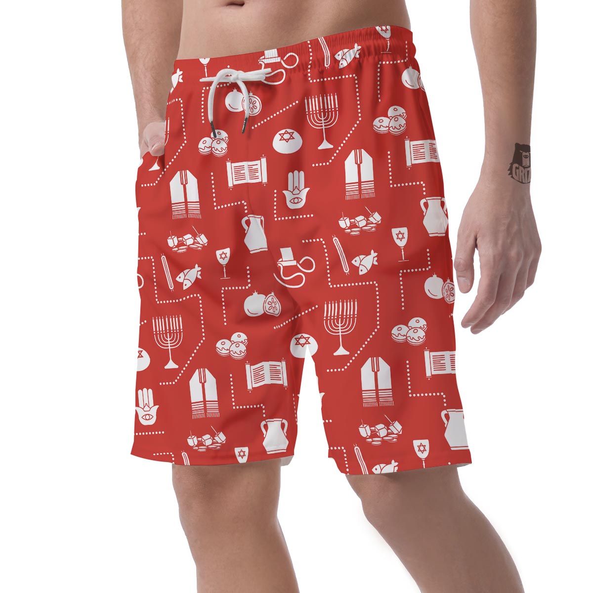 Orthodox Print Pattern Men's Shorts-grizzshop