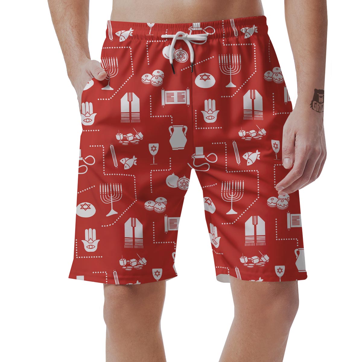 Orthodox Print Pattern Men's Shorts-grizzshop