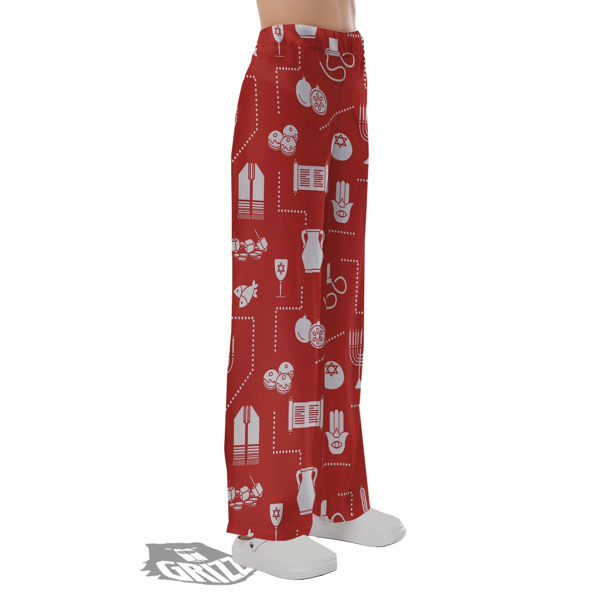 Orthodox Print Pattern Pajama Pants-grizzshop