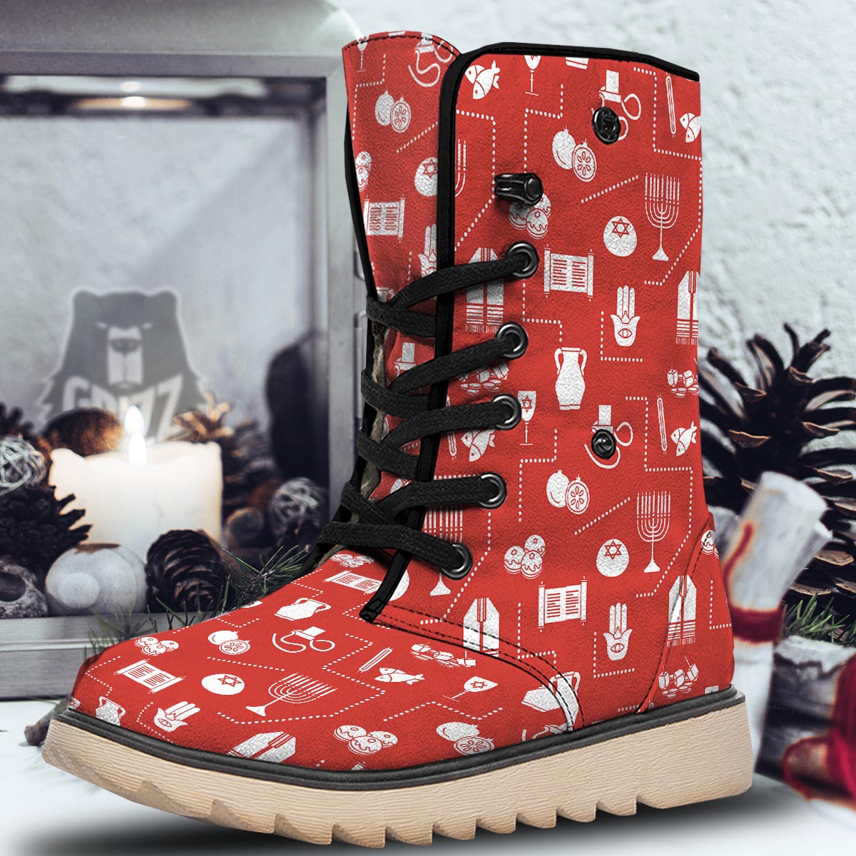 Orthodox Print Pattern Snow Boots-grizzshop
