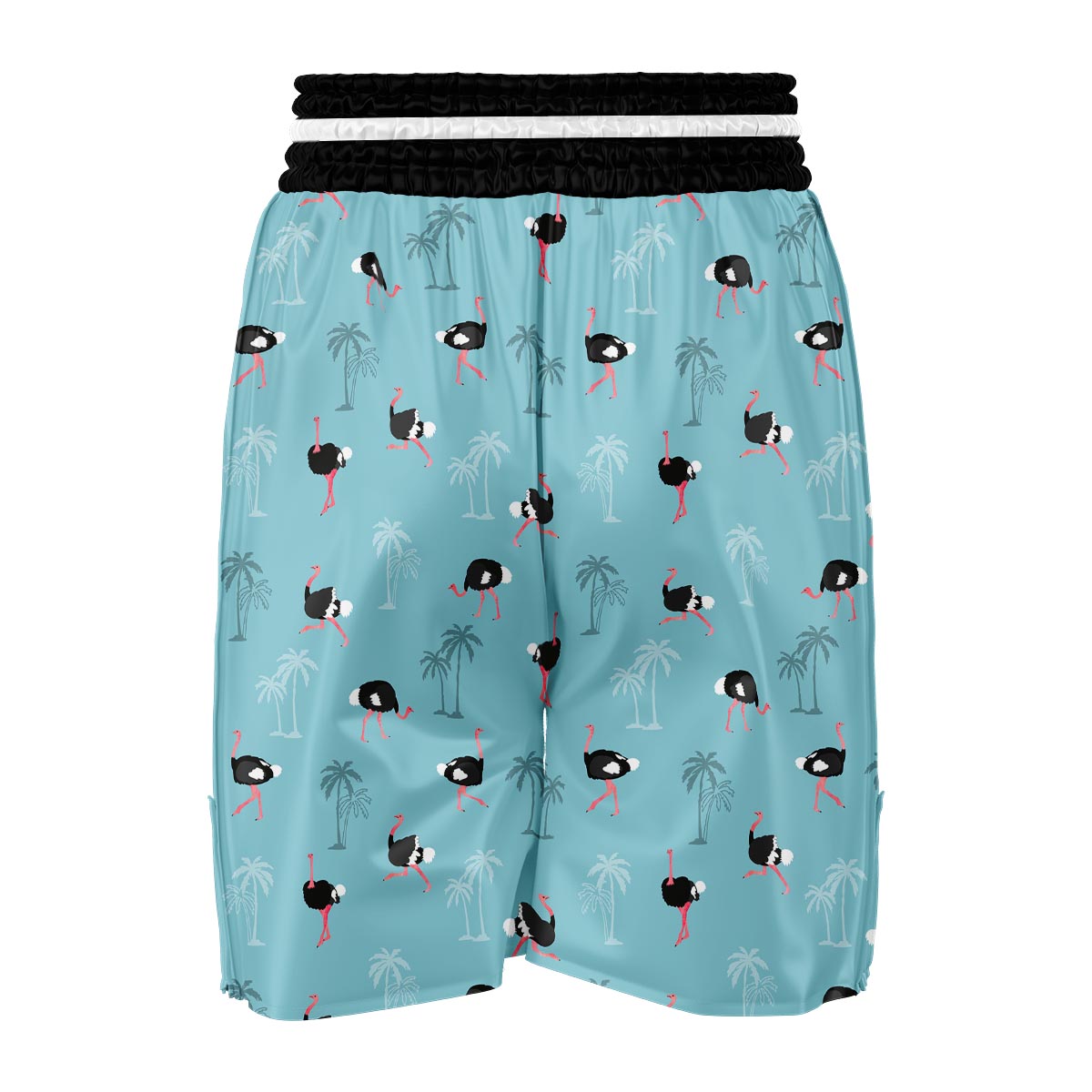 Ostrich Print Pattern Boxing Shorts-grizzshop