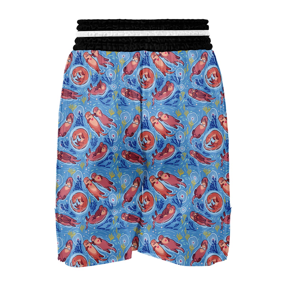 Otter Pattern Print Boxing Shorts-grizzshop