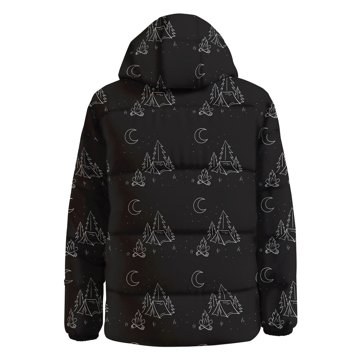 Outdoor Camping Print Pattern Down Jacket-grizzshop