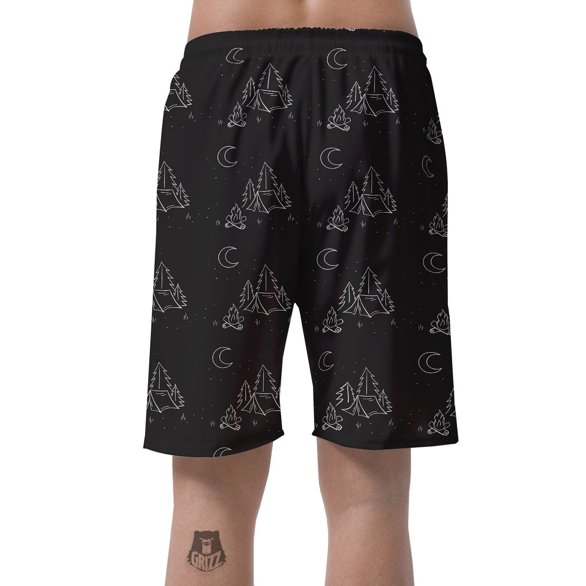 Outdoor Camping Print Pattern Men's Shorts-grizzshop