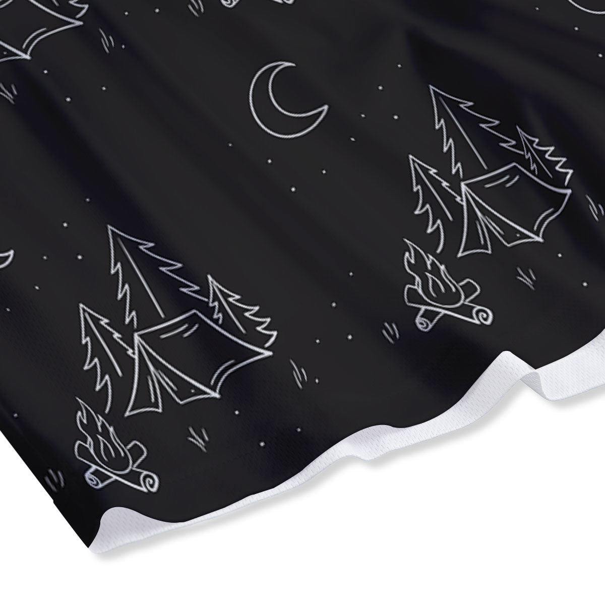 Outdoor Camping Print Pattern Mesh Shorts