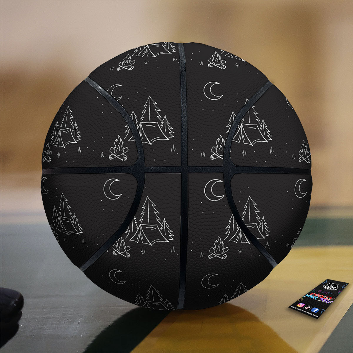 Outdoor Camping Print Pattern Basketball