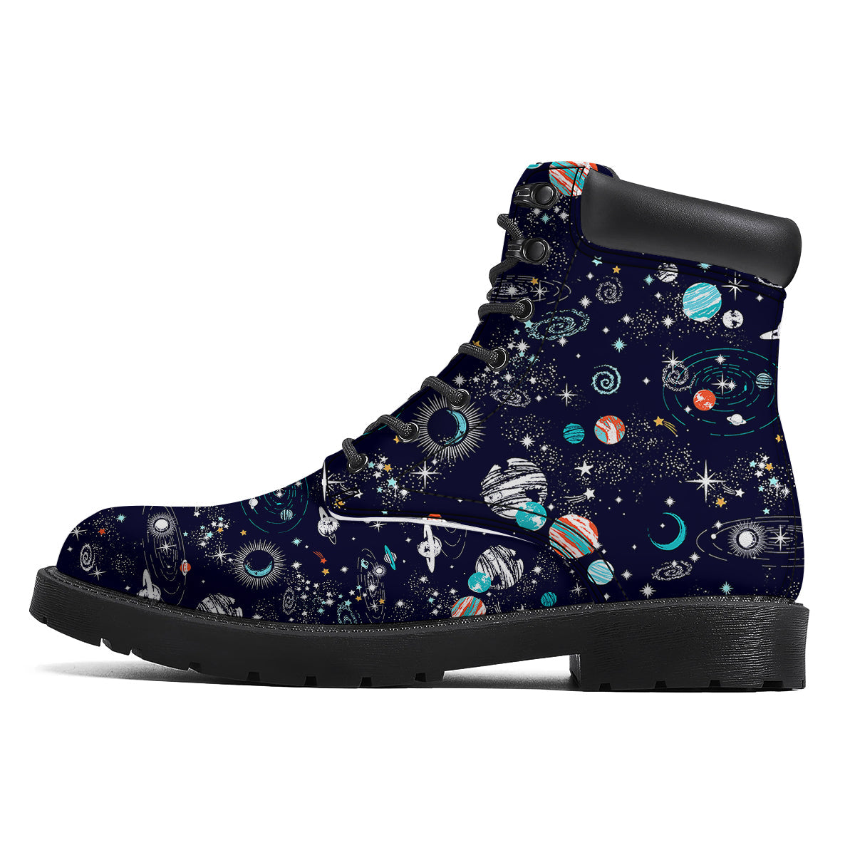 Outer Galaxy Space Universe Print Pattern Boots-grizzshop
