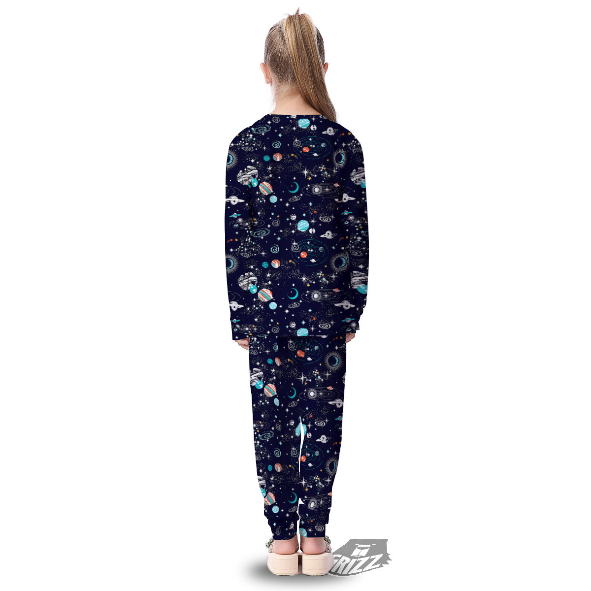 Outer Galaxy Space Universe Print Pattern Kid's Pajamas-grizzshop