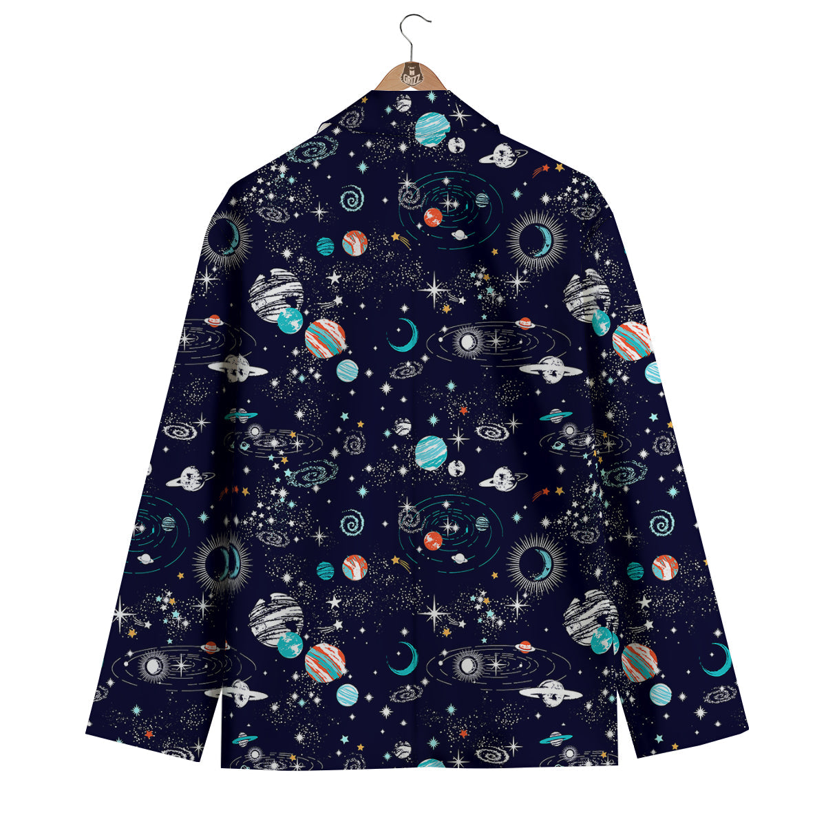 Outer Galaxy Space Universe Print Pattern Men's Blazer-grizzshop