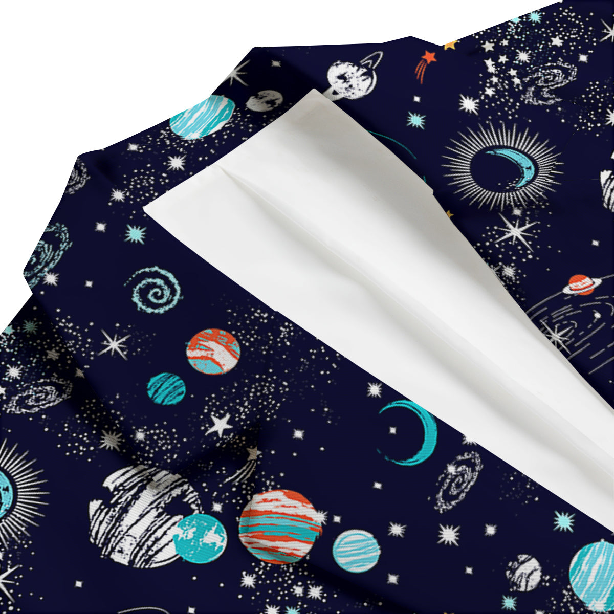 Outer Galaxy Space Universe Print Pattern Men's Blazer-grizzshop