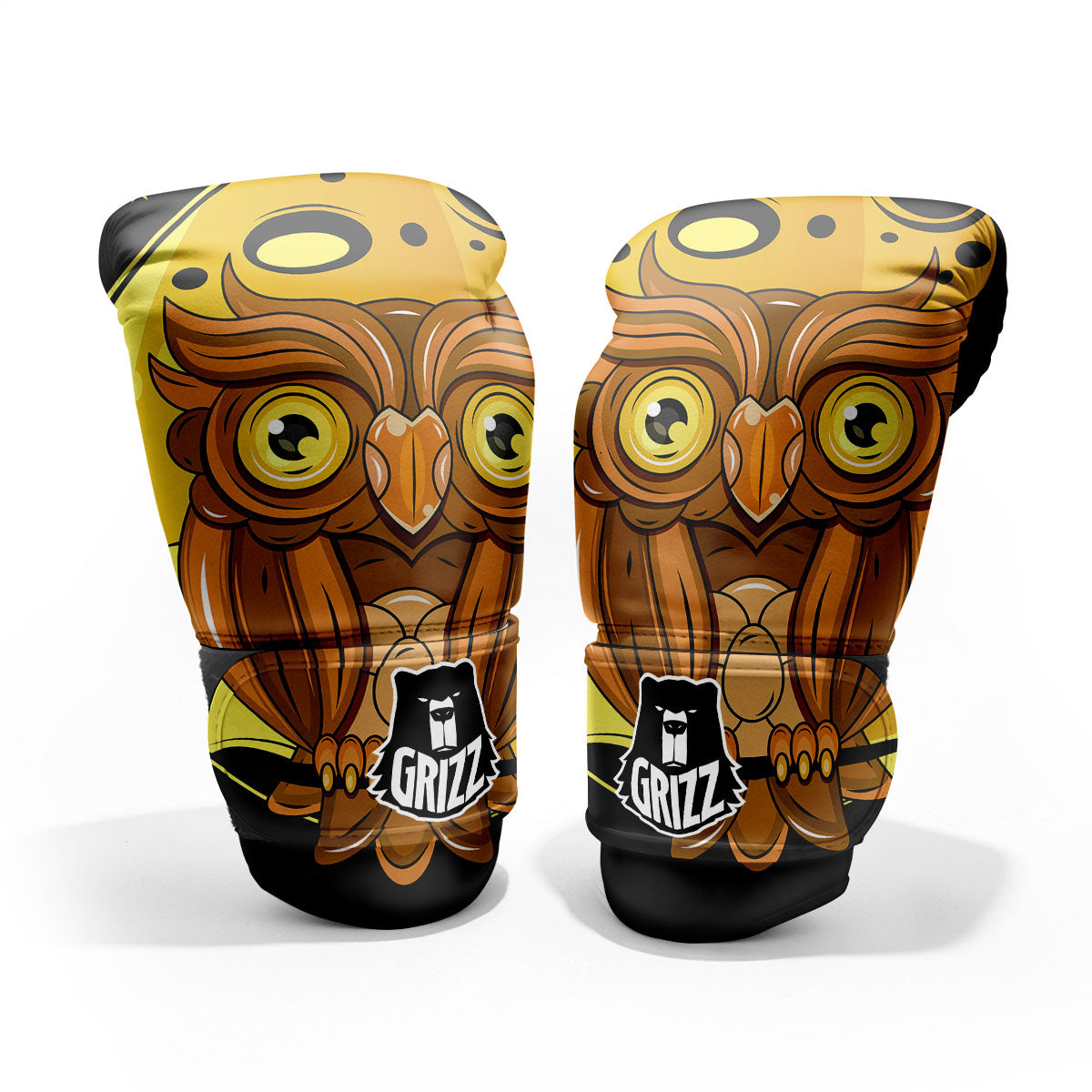 Owl At Night Print Pro Boxing Glove
