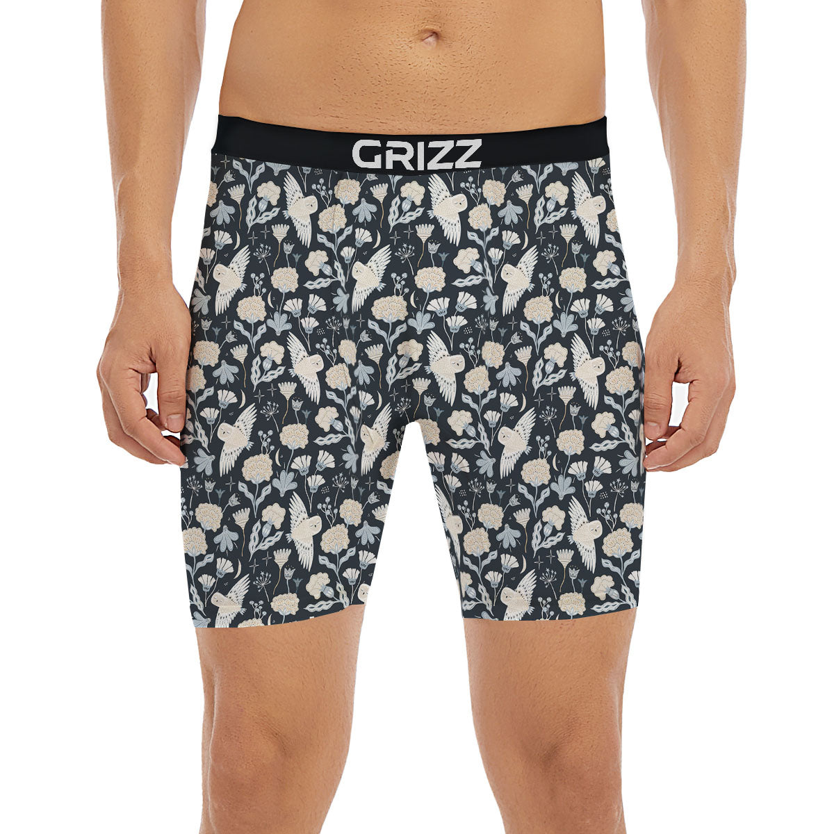 Owl Bohemian Print Pattern Boxer Briefs-grizzshop