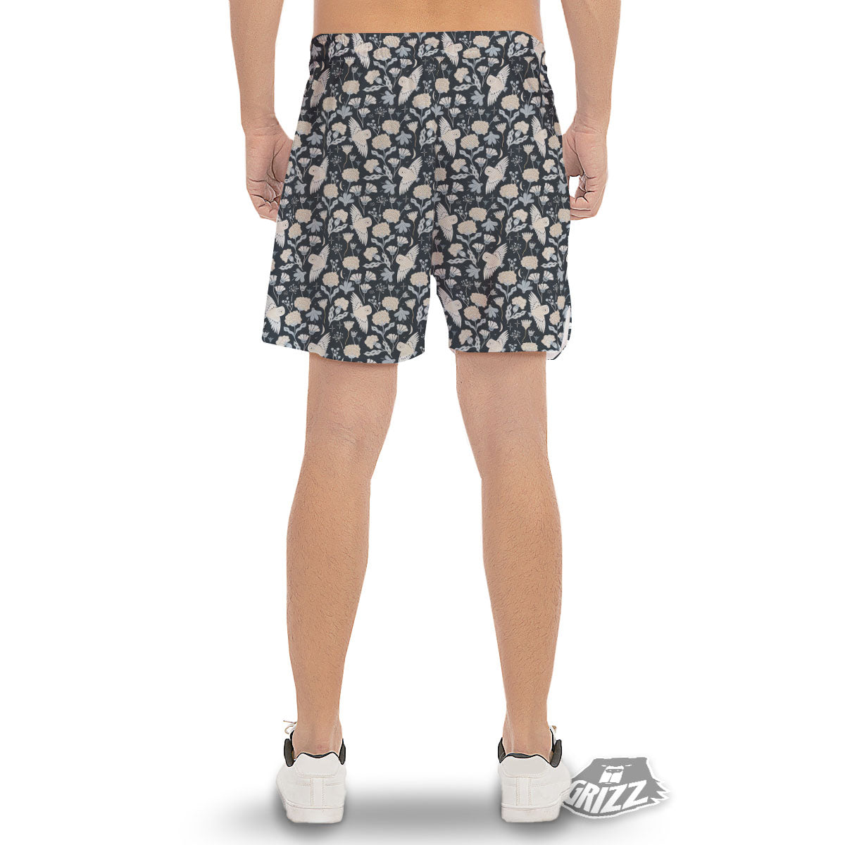 Owl Bohemian Print Pattern Men's Gym Shorts-grizzshop