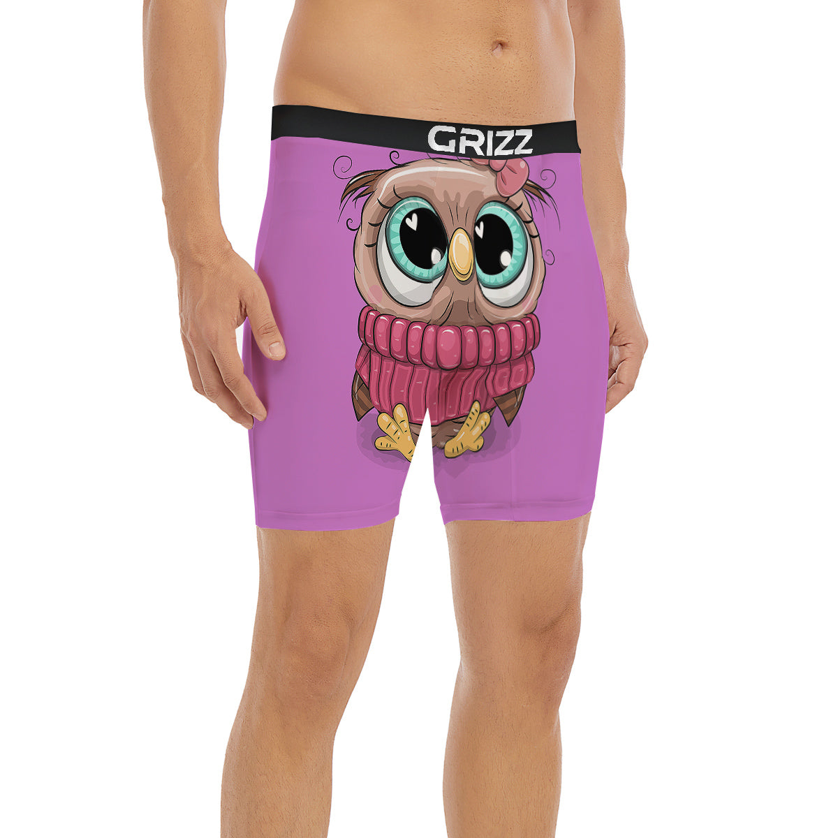 Owl Cute Print Boxer Briefs-grizzshop
