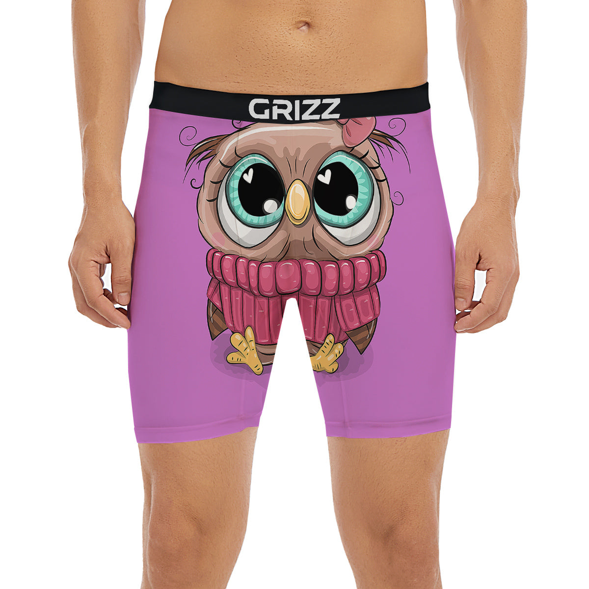 Owl Cute Print Boxer Briefs-grizzshop