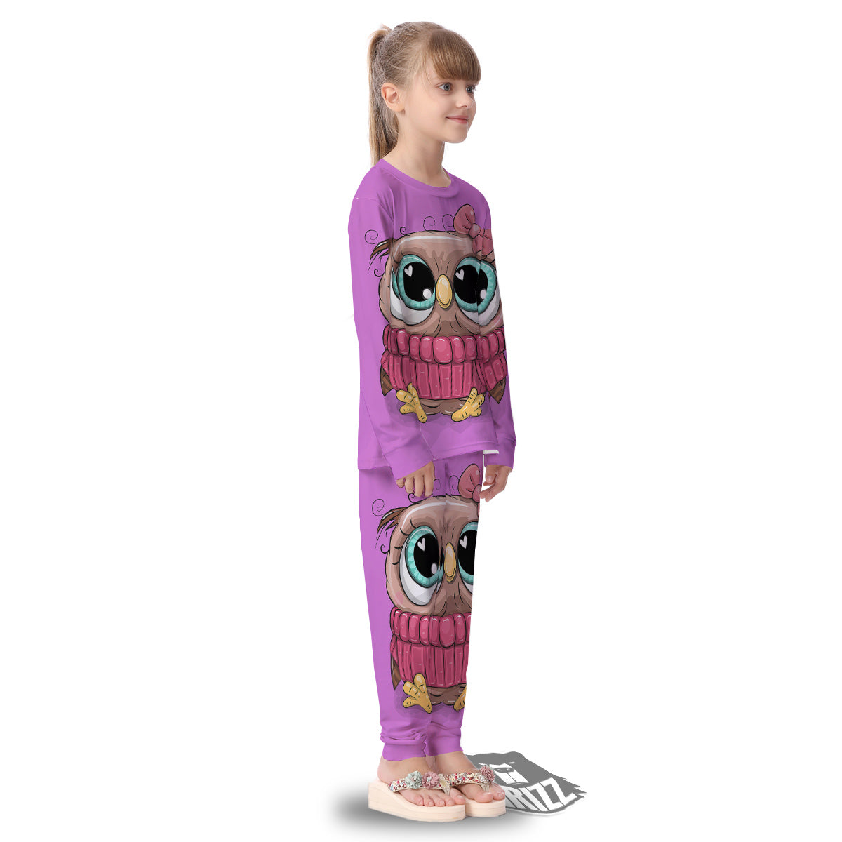 Owl Cute Print Kid's Pajamas-grizzshop