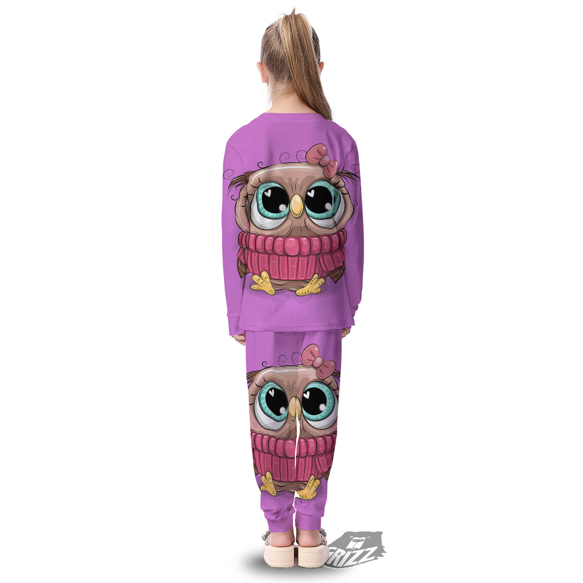 Owl Cute Print Kid's Pajamas-grizzshop