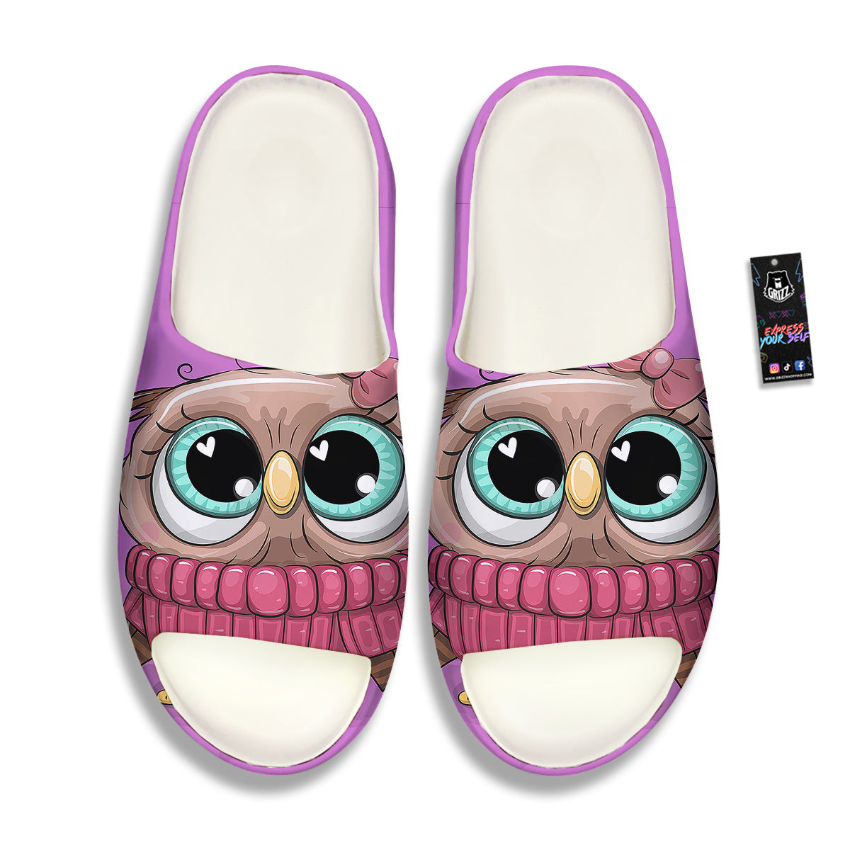Owl Cute Print Sandals-grizzshop