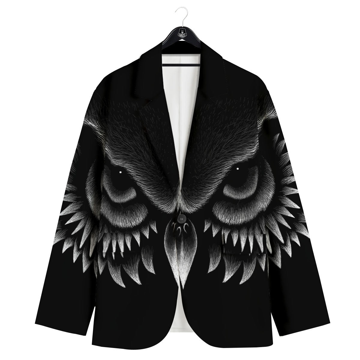 Owl Eyes Print Men's Sport Coat-grizzshop