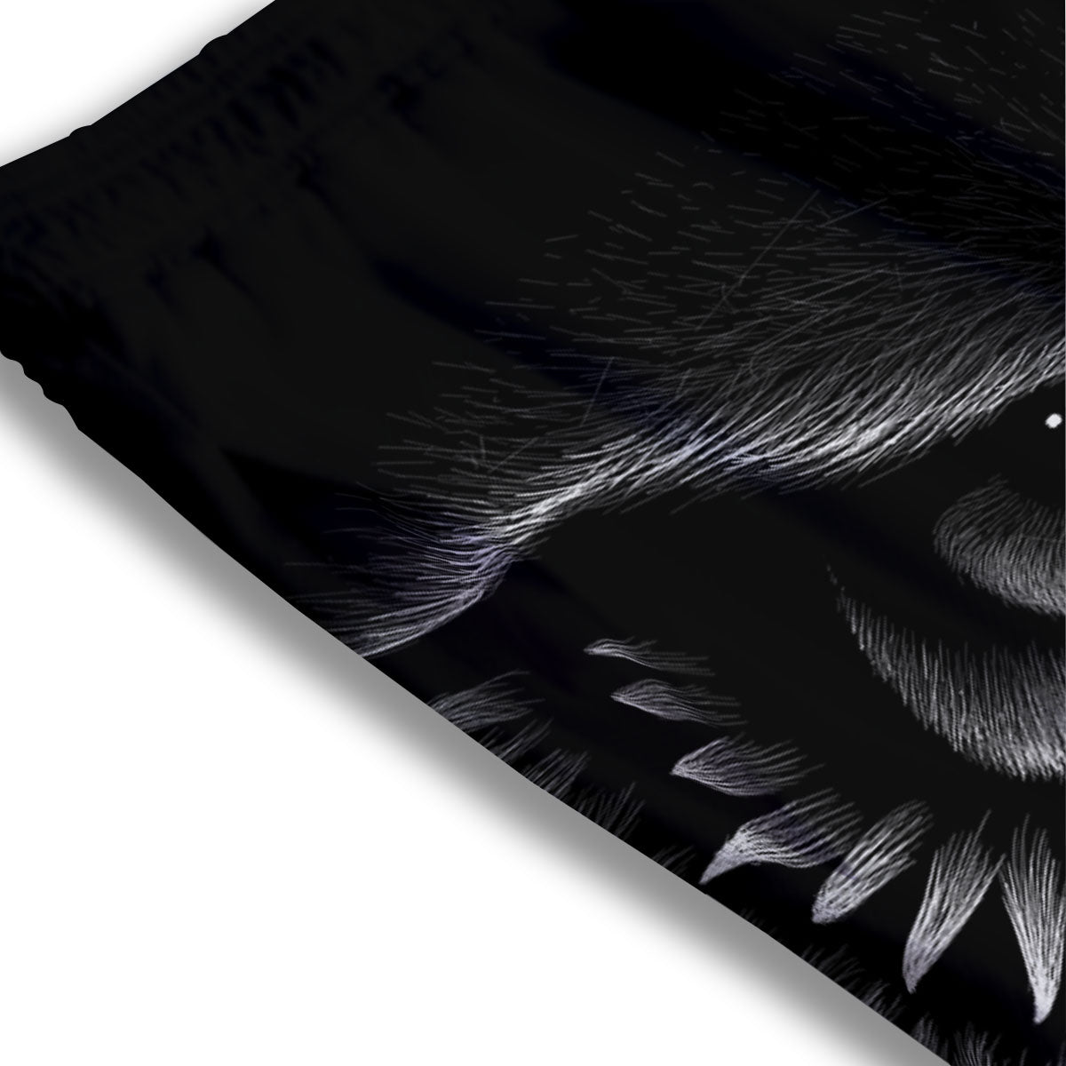 Owl Eyes Print Mesh Shorts