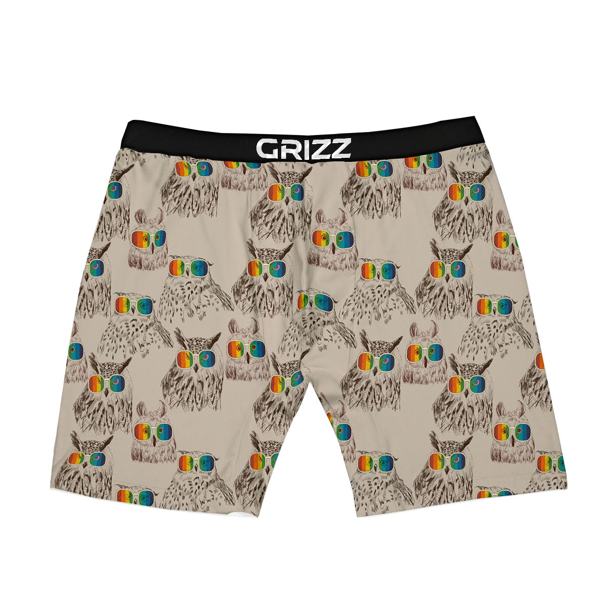 Owl Glasses Print Pattern Boxer Briefs-grizzshop