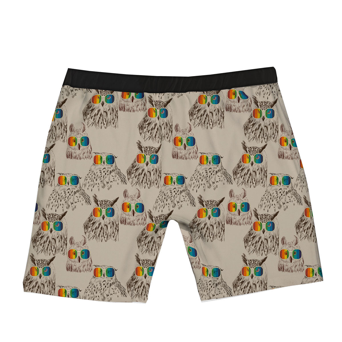 Owl Glasses Print Pattern Boxer Briefs-grizzshop