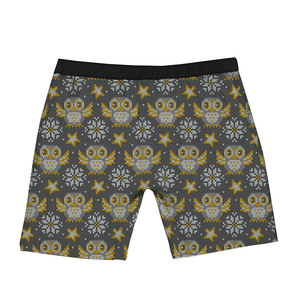 Owl Knitted Print Pattern Boxer Briefs-grizzshop