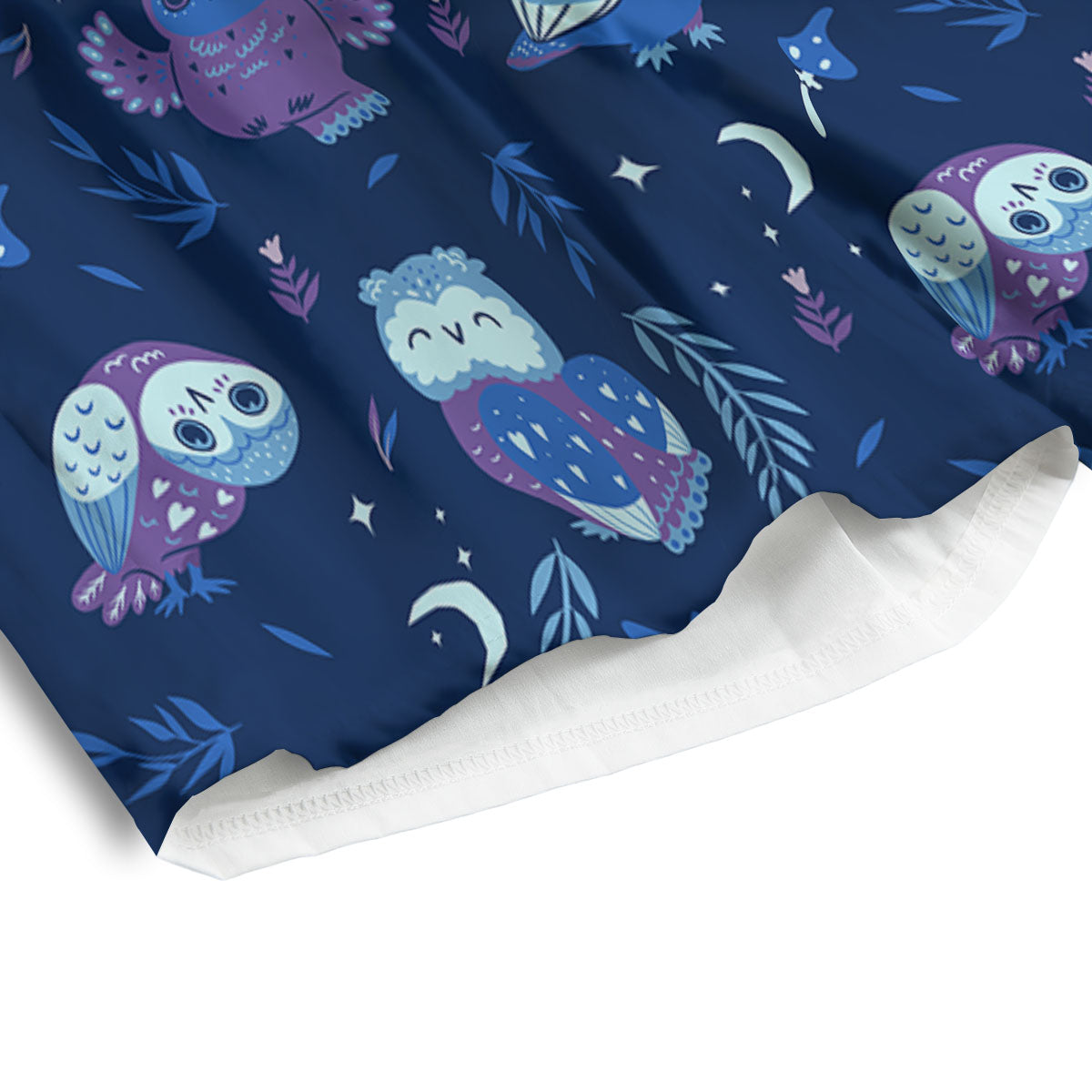 Owl Night Print Pattern Men's Athletic Shorts