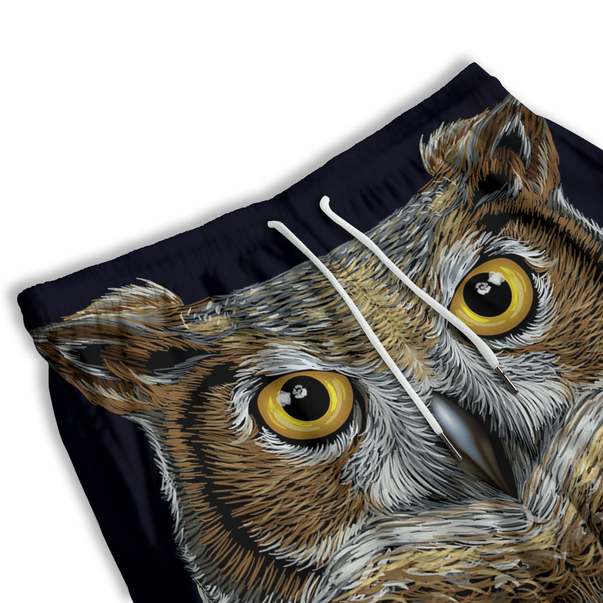 Owl Portrait Print Men's Athletic Shorts