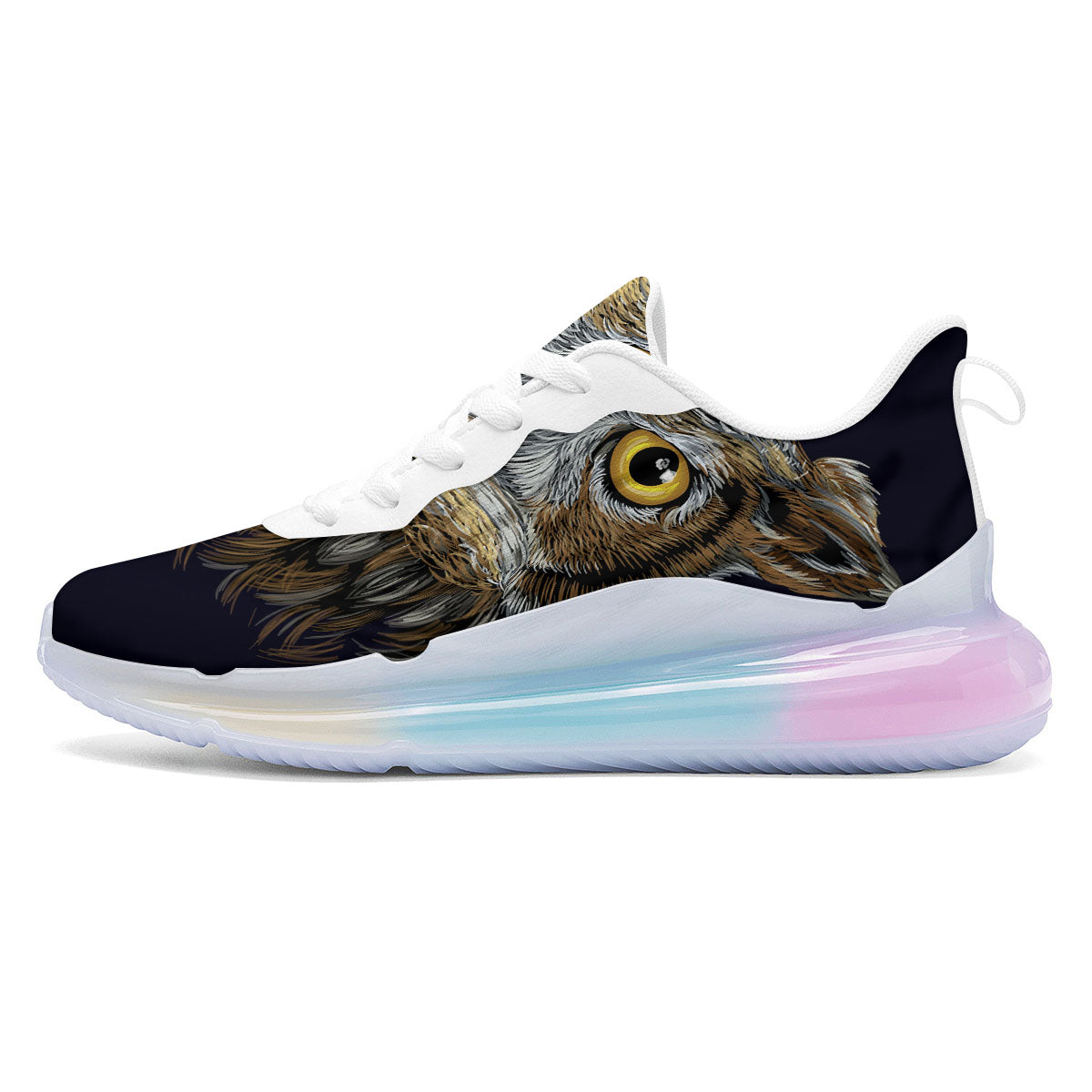 Owl Portrait Print Running Sneakers-grizzshop