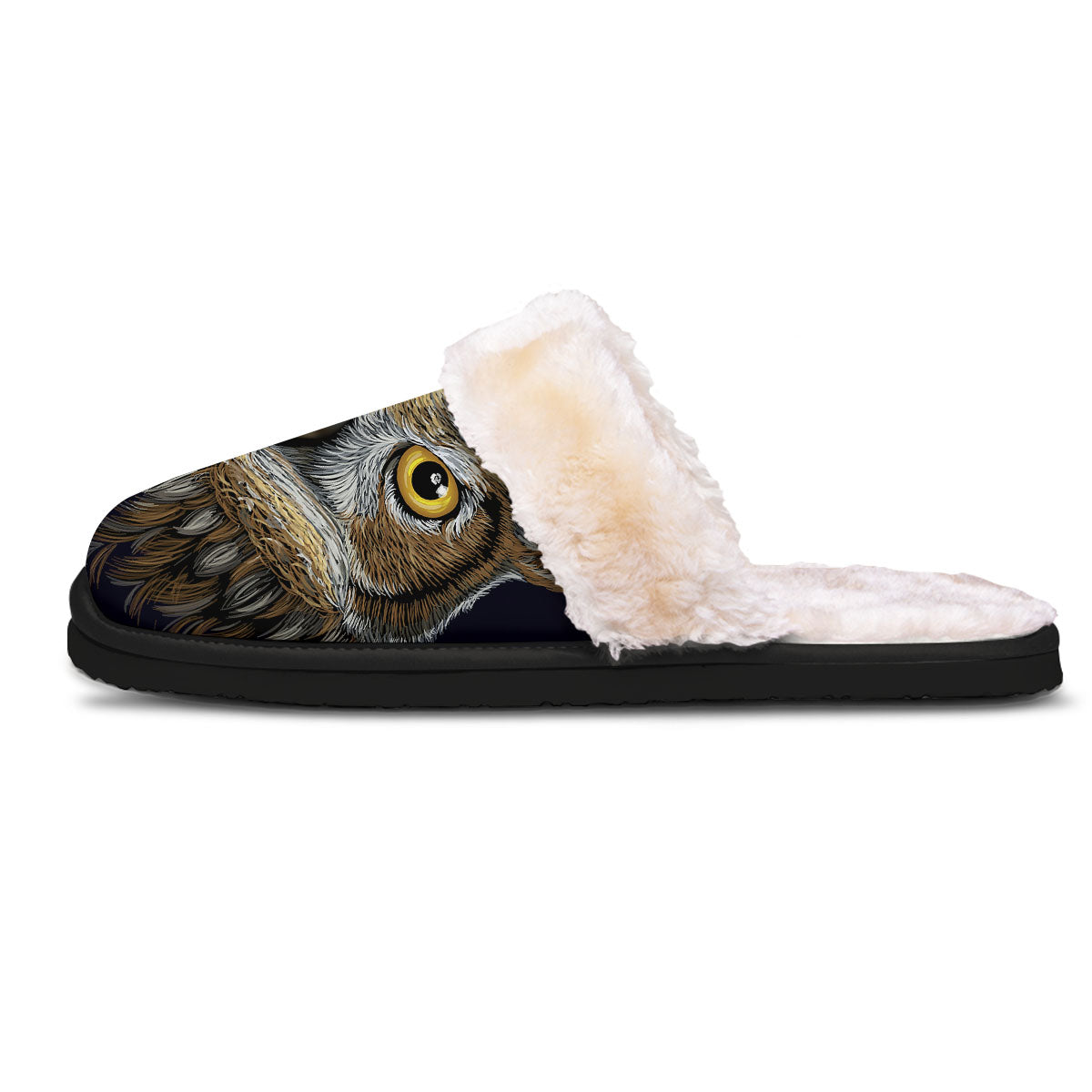 Owl Portrait Print Slippers-grizzshop