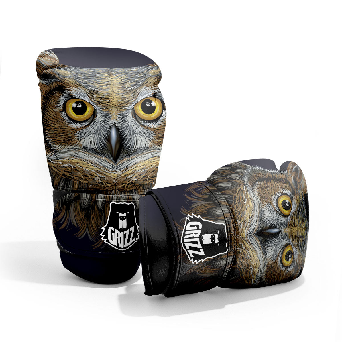 Owl Portrait Print Pro Boxing Glove