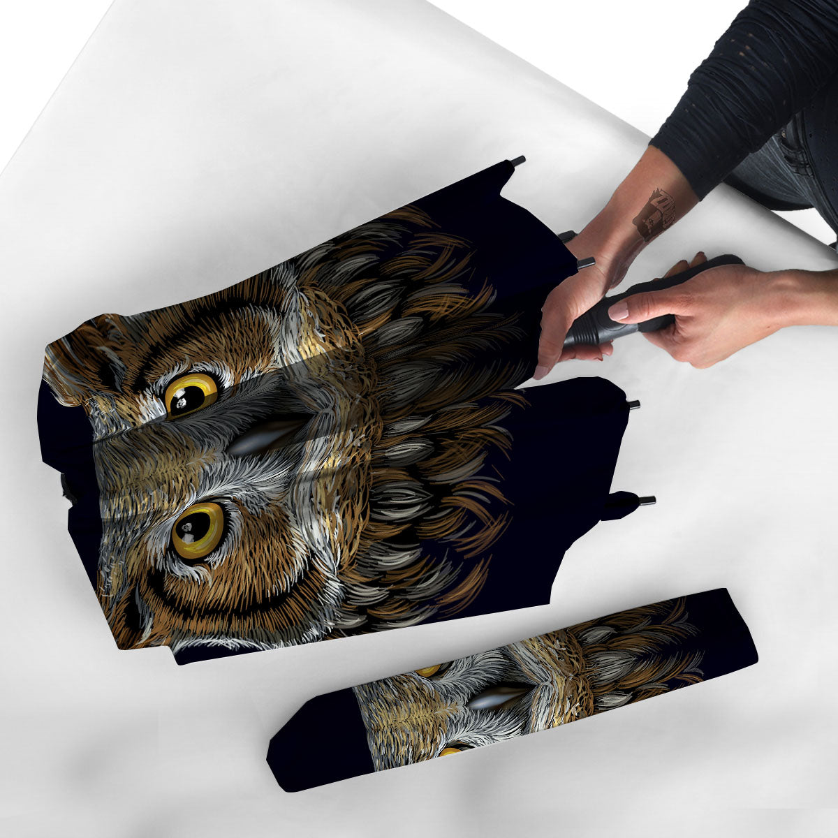 Owl Portrait Print Umbrella-grizzshop