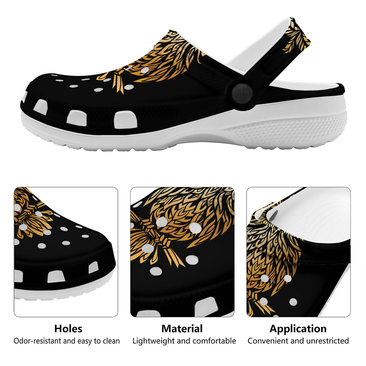 Owl Spiritual Golden Print Clog-grizzshop