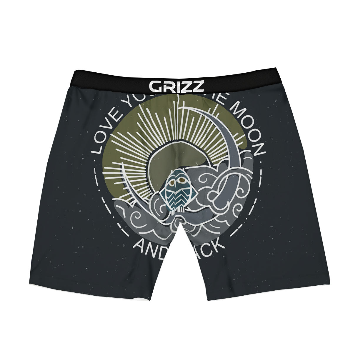 Owl Spiritual With Moon And Sun Print Boxer Briefs-grizzshop