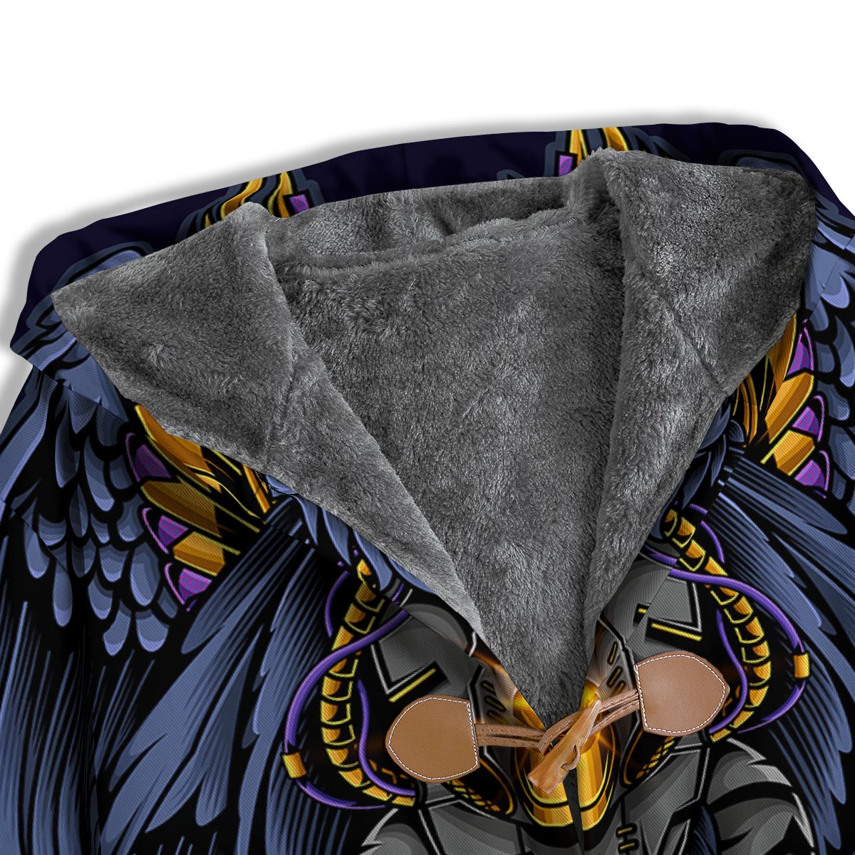 Owl Steampunk Print Men's Windbreaker Jacket-grizzshop