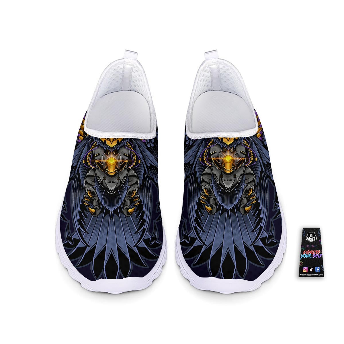 Owl Steampunk Print Nurse Shoes-grizzshop