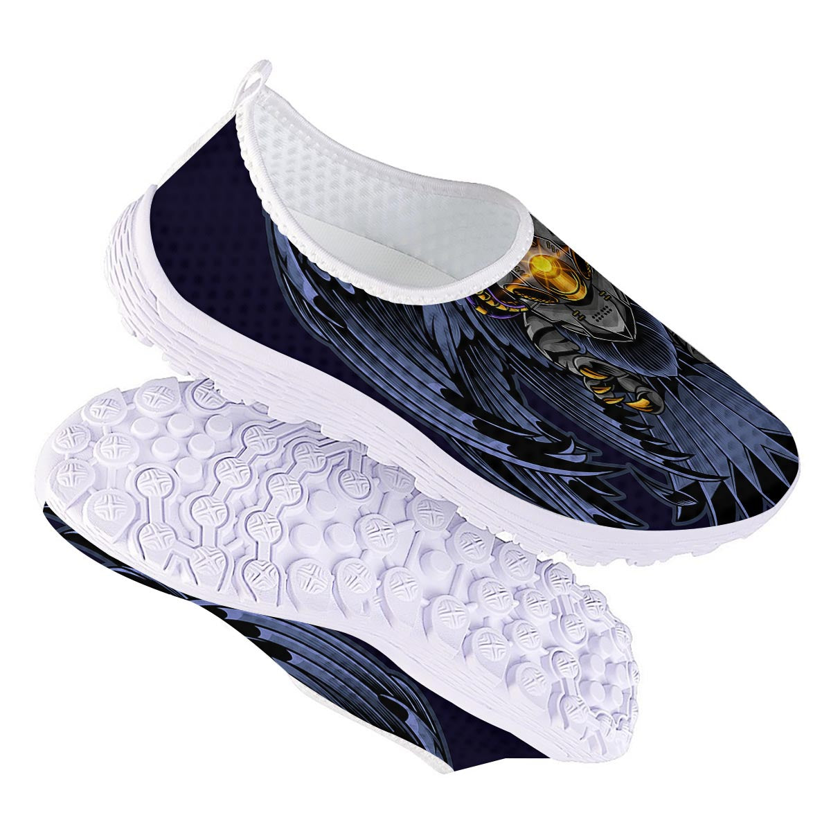 Owl Steampunk Print Nurse Shoes-grizzshop