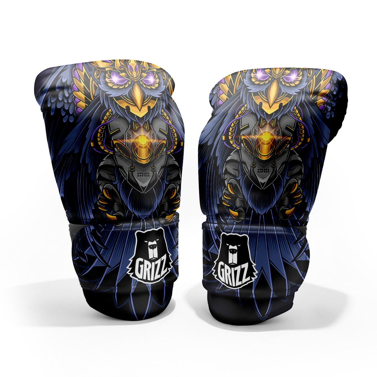 Owl Steampunk Print Pro Boxing Glove